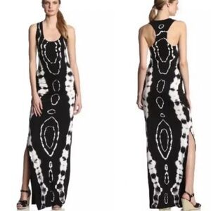 Young Fabulous & Broke navy blue and White Tie-Dye Maxi Dress XS